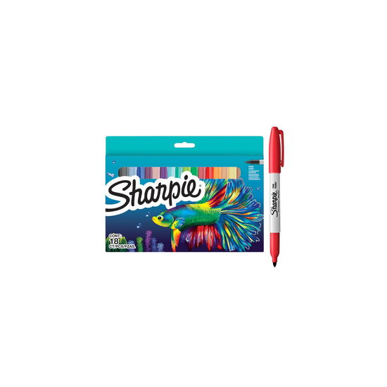 Cover for Sharpie · Sharpie Marker Permanentmarker Fine Big Pack Fish (Tillbehör) (2024)