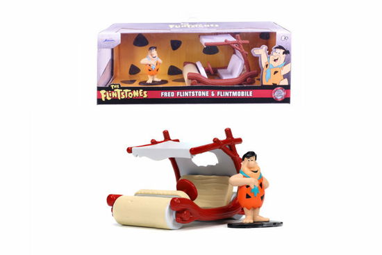 Flintstones (The): Fred Flintstone Family Car 1:32 Con Personaggio - Jada - Merchandise - Dickie Spielzeug - 4006333080302 - 