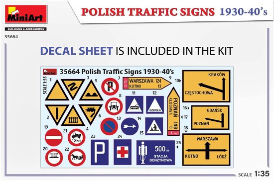 Cover for MiniArt · MiniArt - 1/35 Polish Traffic Signs 1930-40s (2/23) * (Leksaker)
