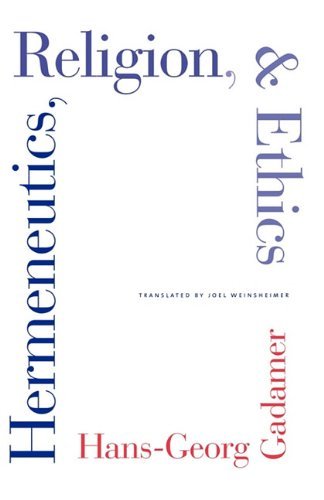 Cover for Hans-Georg Gadamer · Hermeneutics, Religion, and Ethics - Yale Studies in Hermeneutics (Paperback Bog) (2011)