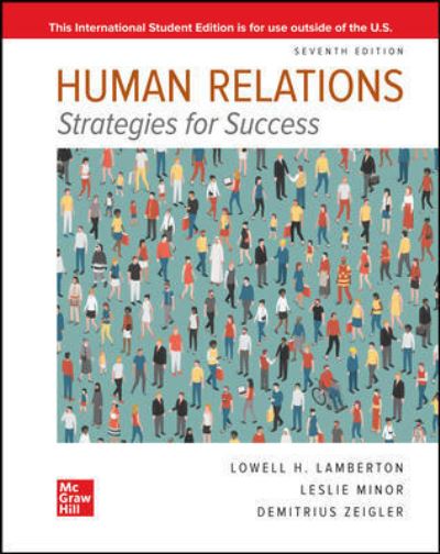 Cover for Lowell Lamberton · Human Relations ISE (Paperback Book) (2021)