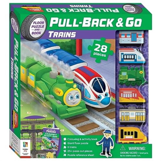 Cover for Hinkler Pty Ltd · Pull Back &amp; Go: Trains - Trains (Book) (2022)