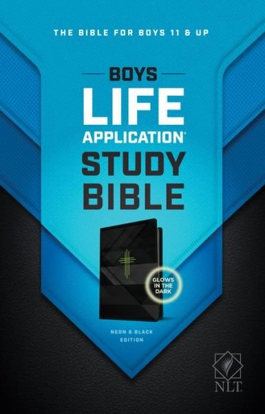 Cover for Tyndale · Tyndale NLT Boys Life Application Study Bible, TuTone (LeatherLike, Neon / Black NLT Study Bible for Boys, Foundations for Your Faith Sections (Imiteret Læderbog) (2018)