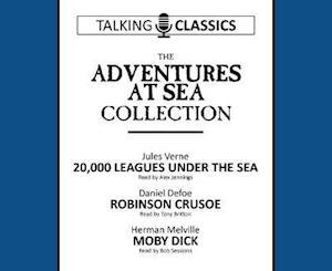 Cover for Herman Melville · The Adventures at Sea Collection: 20,000 Leagues Under the Sea / Robinson Crusoe / Moby Dick - Talking Classics (Lydbog (CD)) (2019)