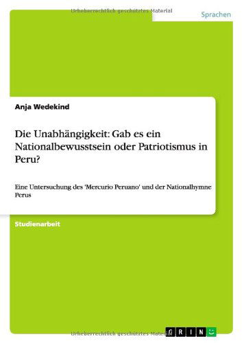 Cover for Wedekind · Die Unabhängigkeit: Gab es ein (Book) [German edition] (2013)