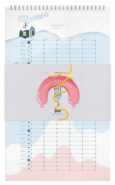 Familjekalender 2017 Spiralbunden - Henrietta Nyvang - Böcker - Pagina Förlag - 9789163613302 - 31 augusti 2016