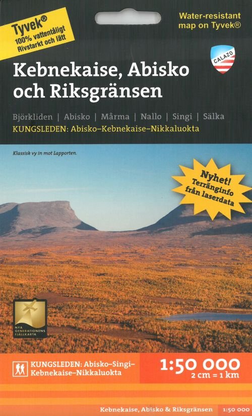 Cover for Calazo · Kungsleden: Kebnekaise, Abisko &amp; Riksgransen - Mountain map detailed scale (Landkart) (2022)