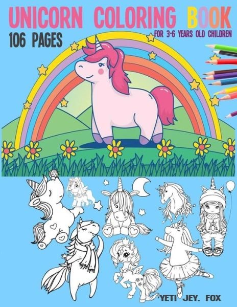 Cover for Yeti Jey Fox · Unicorn Coloring Book (Paperback Book) (2020)