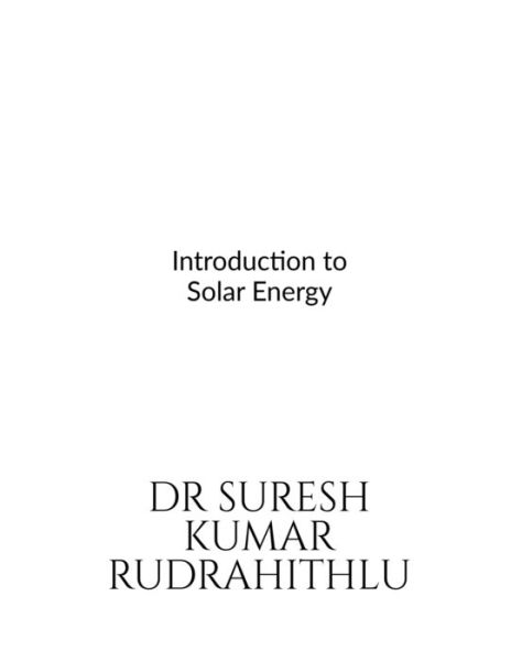 Cover for Suresh Kumar · Introduction to Solar Energy (Taschenbuch) (2022)