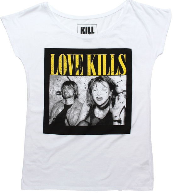 Cover for Kill Brand · Love Kills Girls Longline / White (T-shirt) [size S] (2013)