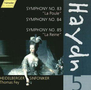 Cover for Fey,thomas / Heidelberger Sinfon · * HAYDN Joseph: Symphonies 83-85 (CD) (2004)