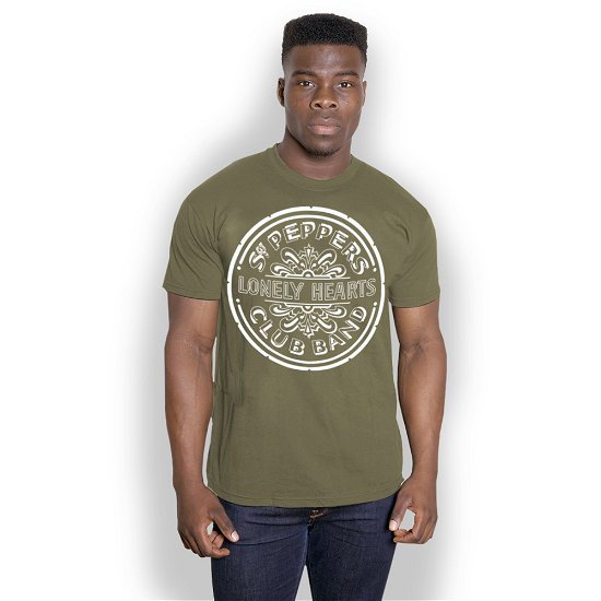 Cover for The Beatles · The Beatles Unisex T-Shirt: Lonely Hearts (T-shirt) [size L] [Green - Unisex edition]