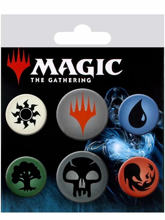Magic The Gathering Mana Symbols Badge Pcks - Magic the Gathering - Gadżety - MAGIC THE GATHERING - 5028486425303 - 19 marca 2022