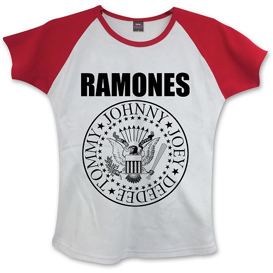 Cover for Ramones · Ramones Ladies Fashion Tee: Presidential Seal (Skinny Fit) (TØJ) [size M] [White,Red - Ladies edition]
