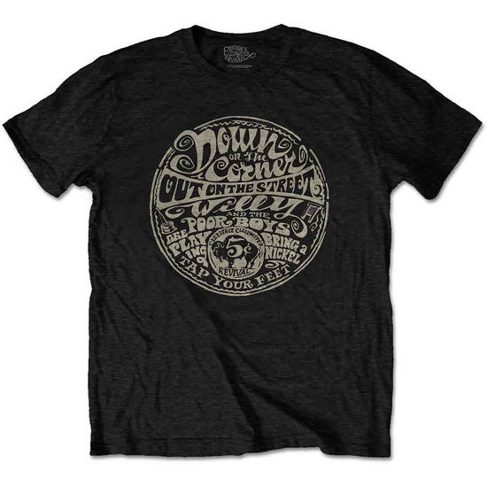 Cover for Creedence Clearwater Revival · Creedence Clearwater Revival Unisex T-Shirt: Down On The Corner (Black) (T-shirt) [size M] [Black - Unisex edition] (2020)