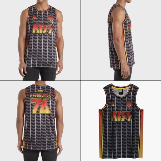 Kiss Destroyer Black Basketball Jersey X- Small - Kiss - Produtos - AMPLIFIED - 5056770035303 - 8 de abril de 2025