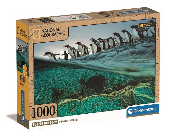 Puslespil National Geographic Pingvin 1000 brikker, 50*70cm - Clementoni - Board game -  - 8005125397303 - August 3, 2023