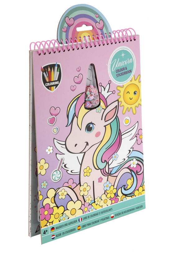 Kleur en Stickerboek Eenhoorn - Grafix - Koopwaar -  - 8715427116303 - 