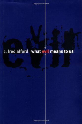 Cover for C. Fred Alford · What Evil Means to Us (Gebundenes Buch) (1997)