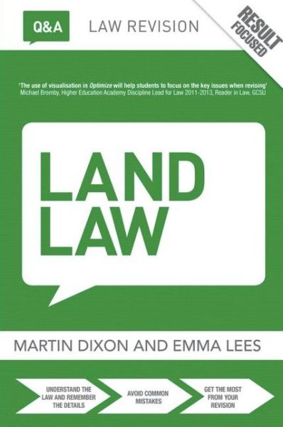 Cover for Dixon, Martin (University of Cambridge, UK) · Q&amp;A Land Law - Questions and Answers (Paperback Book) (2014)