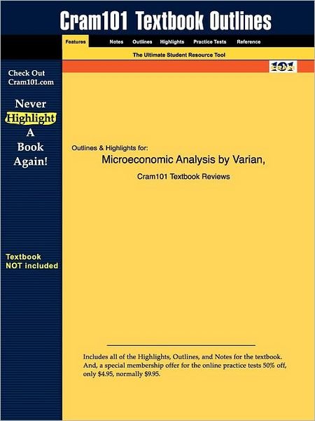 Studyguide for Microeconomic Analysis by Varian, Hal R., Isbn 9780393957358 - 3rd Edition Varian - Bøger - Cram101 - 9781428810303 - 27. oktober 2006