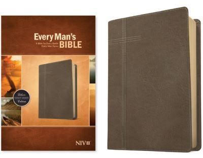 Cover for Tyndale House Publishers · Every Man's Bible NIV (Leatherlike, Pursuit Granite) (Leather Book) (2022)