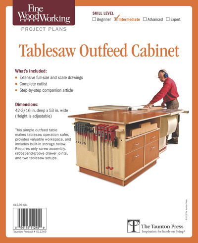 Cover for Editors of Fine Woodworking · Fine Woodworking's Tablesaw Outfeed Cabinet Plan (MISC) [Pmplt edition] (2011)