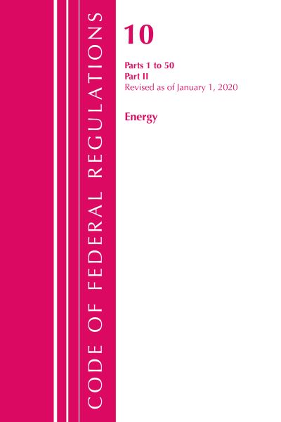 Cover for Office Of The Federal Register (U.S.) · Code of Federal Regulations, Title 10 Energy 1-50, Revised as of January 1, 2020: Part 2 - Code of Federal Regulations, Title 07 Agriculture (Paperback Book) (2021)