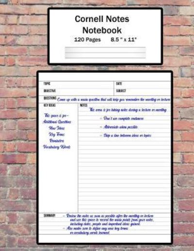 Cover for Cricket Creek Creatives · Cornell Notes Notebook (Paperback Book) (2018)