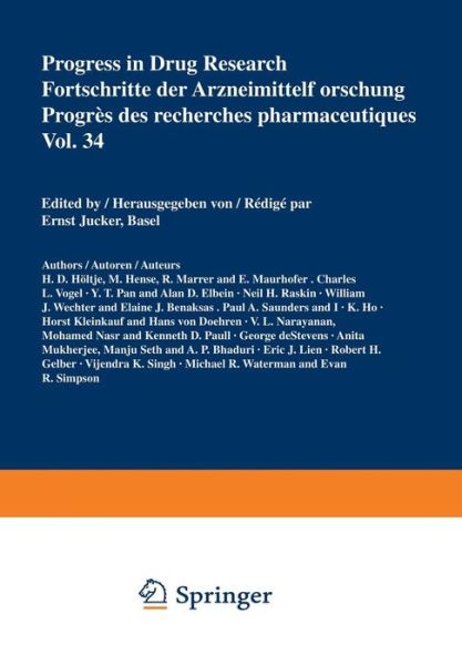 Cover for Jucker · Progress in Drug Research / Fortschritte der Arzneimittelforschung / Progres des recherches pharmaceutiques - Progress in Drug Research (Paperback Book) [Softcover reprint of the original 1st ed. 1990 edition] (2013)