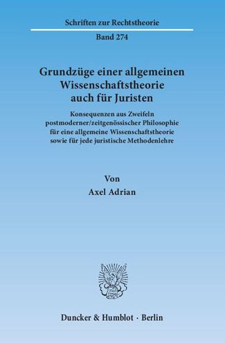 Cover for Adrian · Grundzüge einer allgemeinen Wiss (Book) (2014)