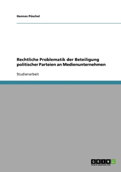 Cover for Püschel · Rechtliche Problematik der Bete (Book)