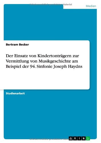 Cover for Becker · Der Einsatz von Kindertonträgern (Book) [German edition] (2011)