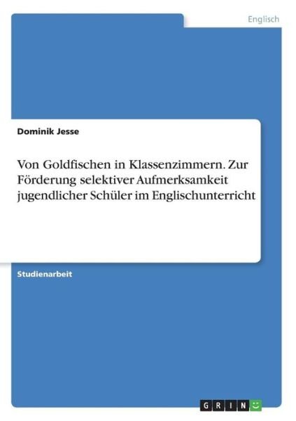 Cover for Jesse · Von Goldfischen in Klassenzimmern (Bog)