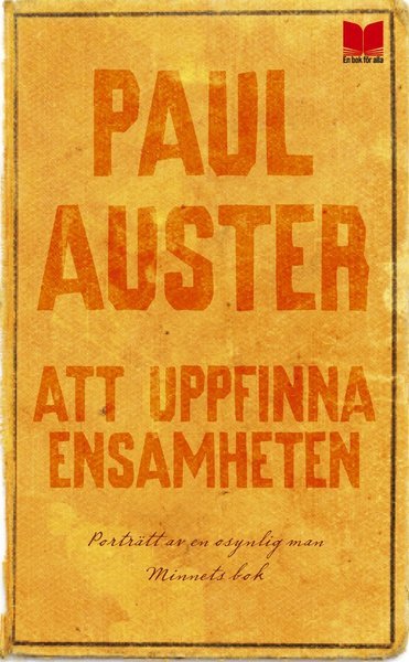 Cover for Paul Auster · Att uppfinna ensamheten (Paperback Bog) (2011)