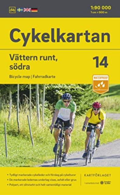 Cykelkartan: Vättern runt. Södra delen - Kartförlaget - Książki - Norstedts - 9789189427303 - 11 kwietnia 2024