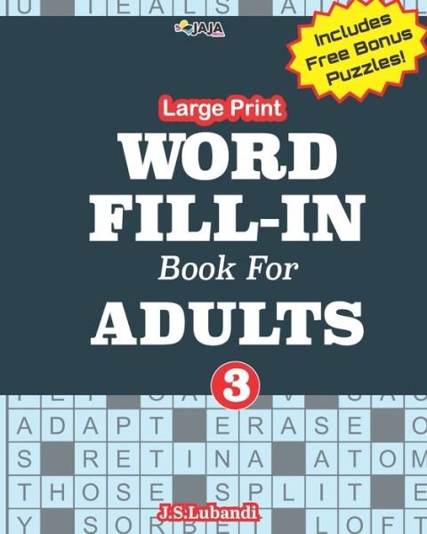 Cover for Jaja Media · Large Print WORD FILL-IN Book For ADULTS; Vol.3 (Paperback Book) (2020)