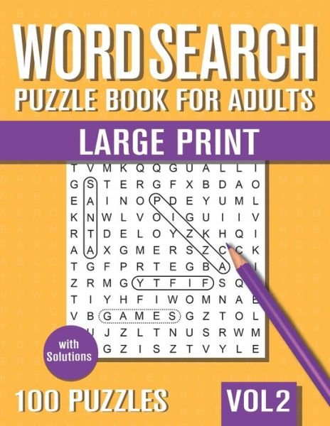 Cover for Visupuzzle Books · Word Search Puzzle Book for Adults Large Print: 100 Hidden Word Searches for Adults, Elderly and Teens! - with Solutions (Paperback Bog) (2020)