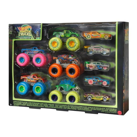 Cover for Mattel · Hot Wheels - Monster Trucks Glow In The Dark Car Bundle (Leksaker)