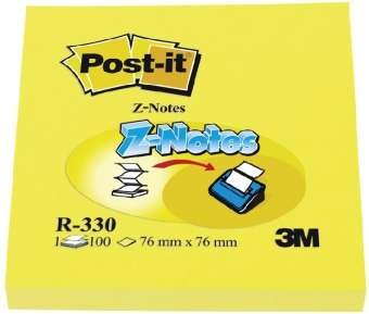 Cover for 3M Post-it · 100 Foglietti Per Dispenser Z-notes - Colore Giallo Canary 76x76mm (MERCH)