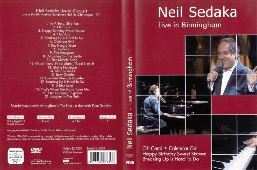Live in Birmingham - Neil Sedaka - Musiikki - VME - 4013659003304 - maanantai 1. elokuuta 2005