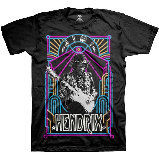 Cover for The Jimi Hendrix Experience · Jimi Hendrix Unisex T-Shirt: Electric Ladyland Neon (T-shirt) [size XXL] [Black - Unisex edition]