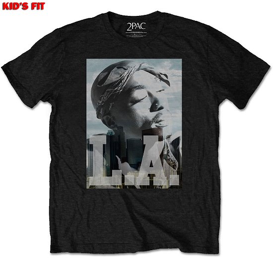 Cover for Tupac · Tupac Kids T-Shirt: LA Skyline  (3-4 Years) (T-shirt) [size 3-4yrs] [Black - Kids edition]