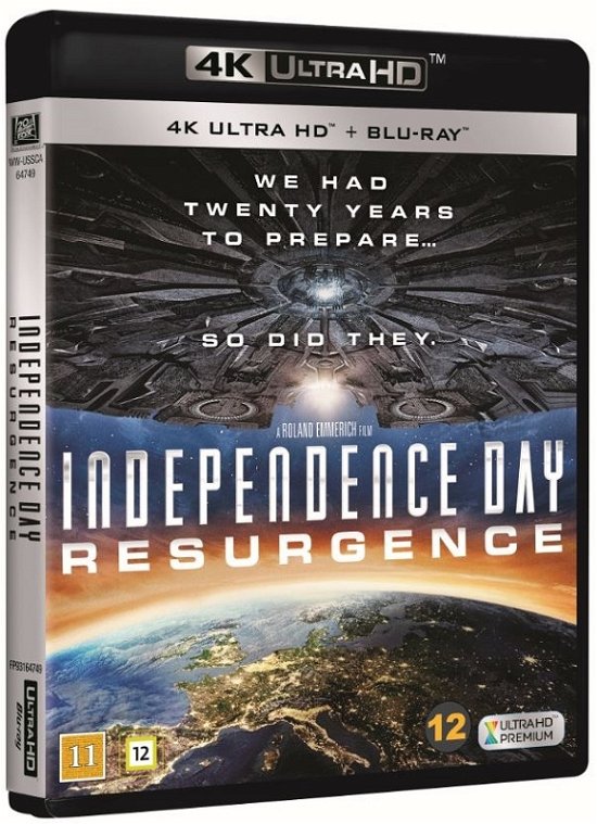 Cover for Independence Day: Resurgence (4K Ultra HD/BD) (2016)