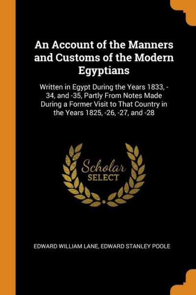 Cover for Edward William Lane · An Account of the Manners and Customs of the Modern Egyptians (Paperback Book) (2018)