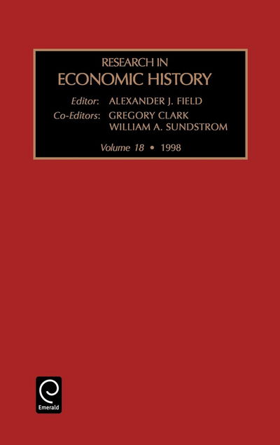 Cover for J. Field Alex J. Field · Research in Economic History - Research in Economic History (Hardcover Book) (1998)