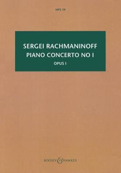 Piano Concerto No. 1, Op. 1 - Sergei Rachmaninoff - Kirjat - Boosey & Hawkes - 9780851627304 - torstai 1. toukokuuta 2014