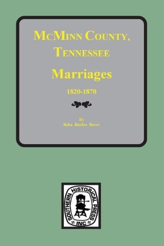 Cover for Beba Bayless Boyer · Mcminn County, Tennessee Wills &amp; Estate Records, 1820-1870 (Paperback Book) (2013)