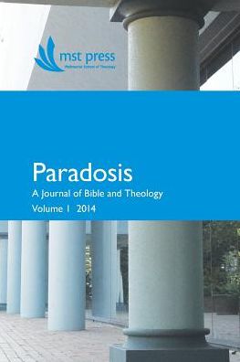 Cover for Colin Kruse · Paradosis Vol. 1: a Journal of Bible and Theology (Paperback Book) (2014)