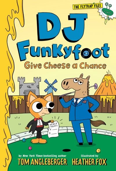 Cover for Tom Angleberger · DJ Funkyfoot: Give Cheese a Chance (DJ Funkyfoot #2) - The Flytrap Files (Hardcover bog) (2021)